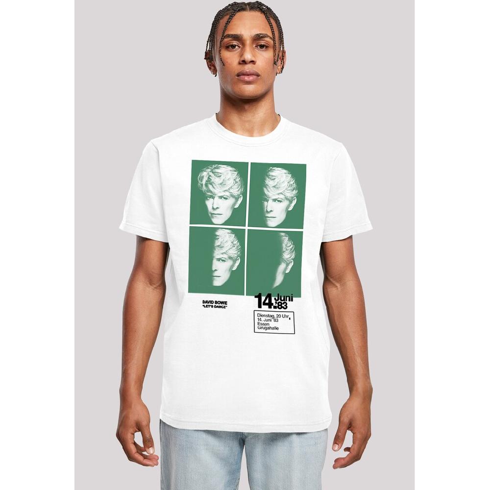 F4NT4STIC T-Shirt »David Bowie 1983 Concert Poster« Herren Premium Merch Regular-Fit Basic Bandshirt ▷ bestellen
