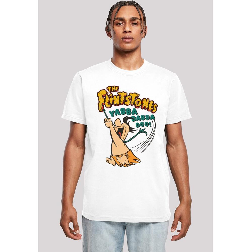 F4NT4STIC T-Shirt »Die Familie Feuerstein Fred Yabba Dabba Doo« Herren Premium Merch Regular-Fit Basic Bedruckt