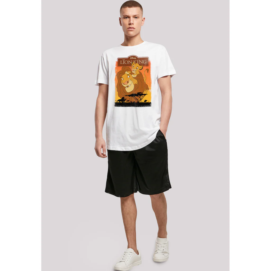 F4NT4STIC T-Shirt »Disney Der König Der Löwen Simba Und Mufasa« Herren Premium Merch Lang Longshirt Bedruckt