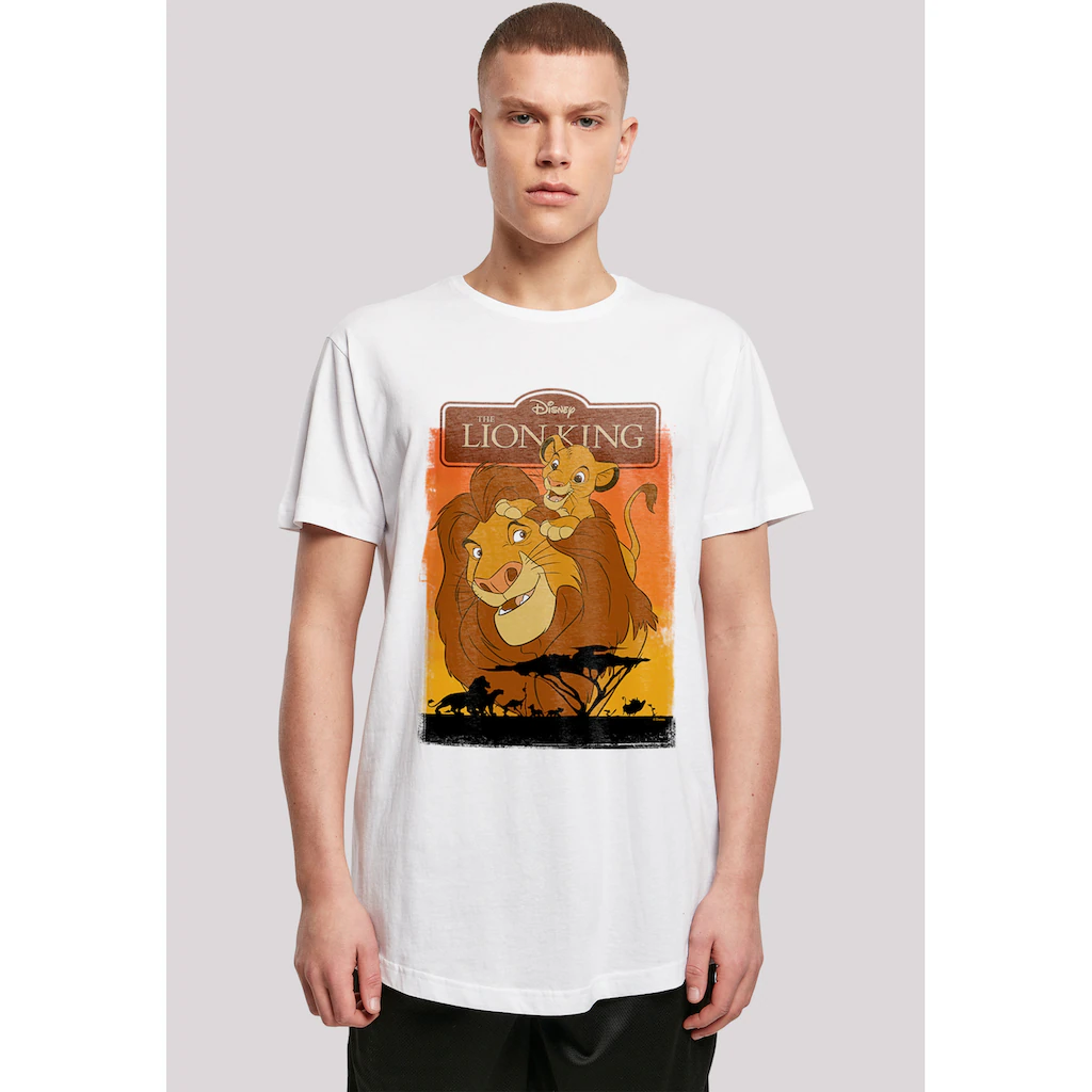 F4NT4STIC T-Shirt »Disney Der König der Löwen Simba und Mufasa« Herren Premium Merch Lang Longshirt Bedruckt