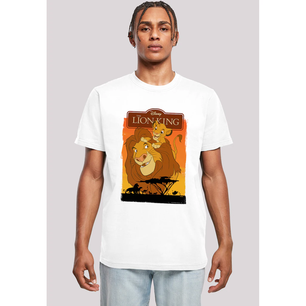 F4NT4STIC T-Shirt »Disney König der Löwen Simba und Mufasa« Herren Premium Merch Regular-Fit Basic Bedruckt ▷ für