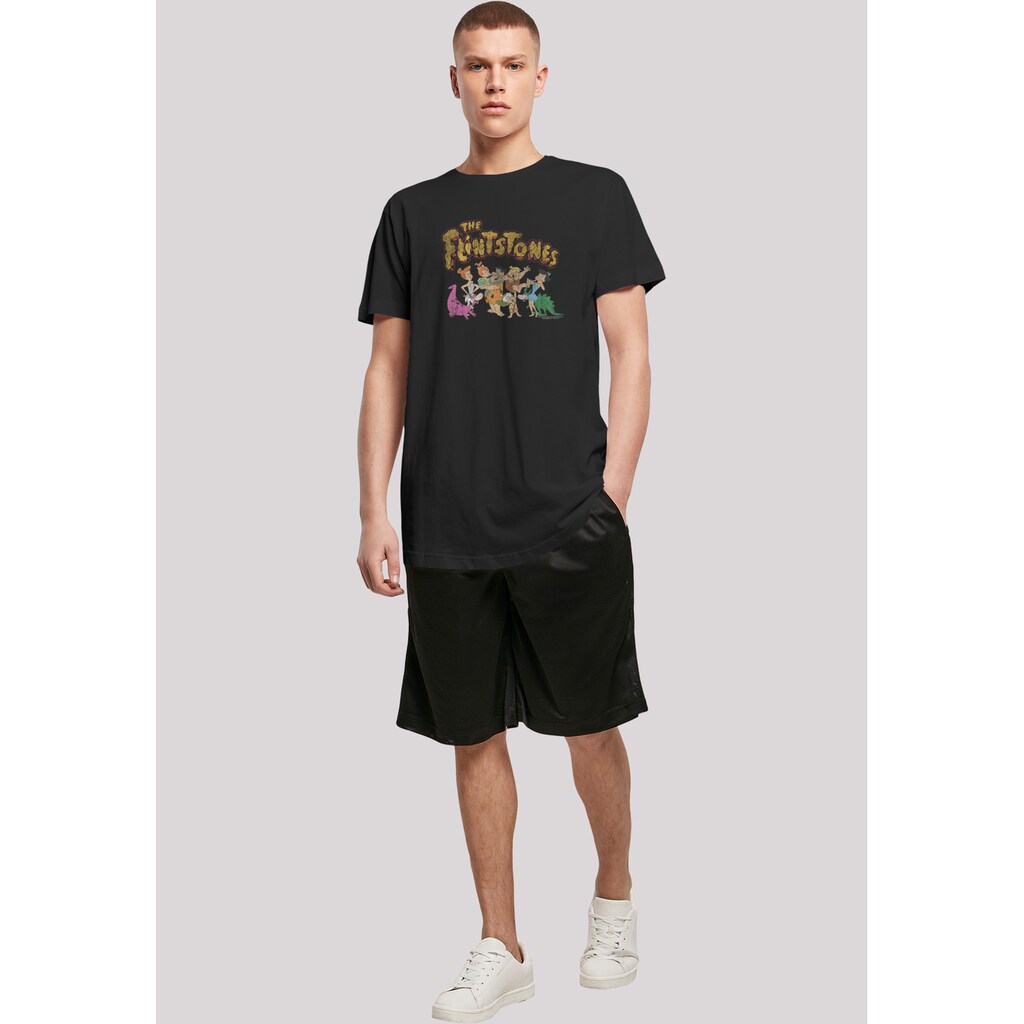F4NT4STIC T-Shirt »Familie Feuerstein The Flintstones« Herren Premium Merch Lang Longshirt Bedruckt ▷ Kaufen