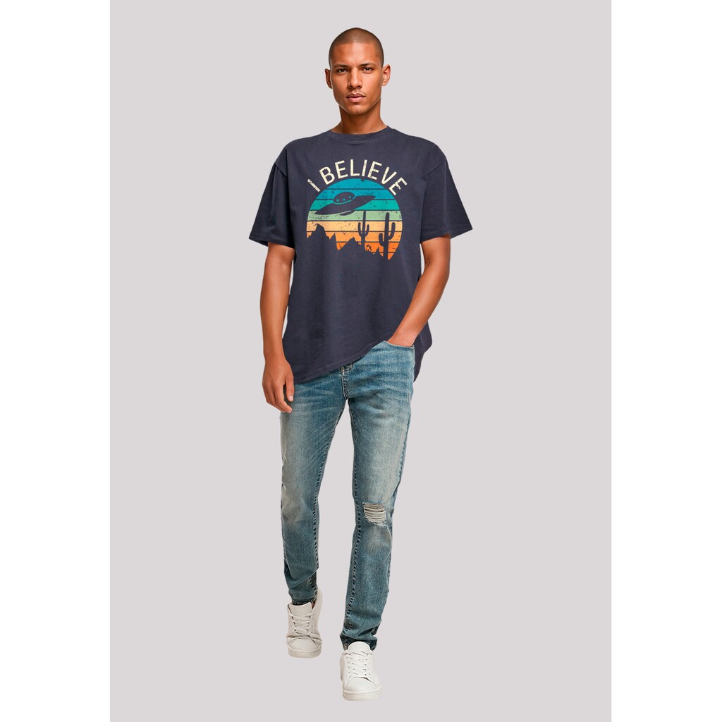 F4NT4STIC T-Shirt »I Believe UFO Alien Sonnenuntergang« Premium Qualität ▷ Kaufen