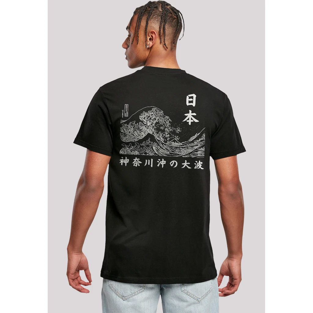 F4NT4STIC T-Shirt »Kanagawa Welle - Golden Gai« Print