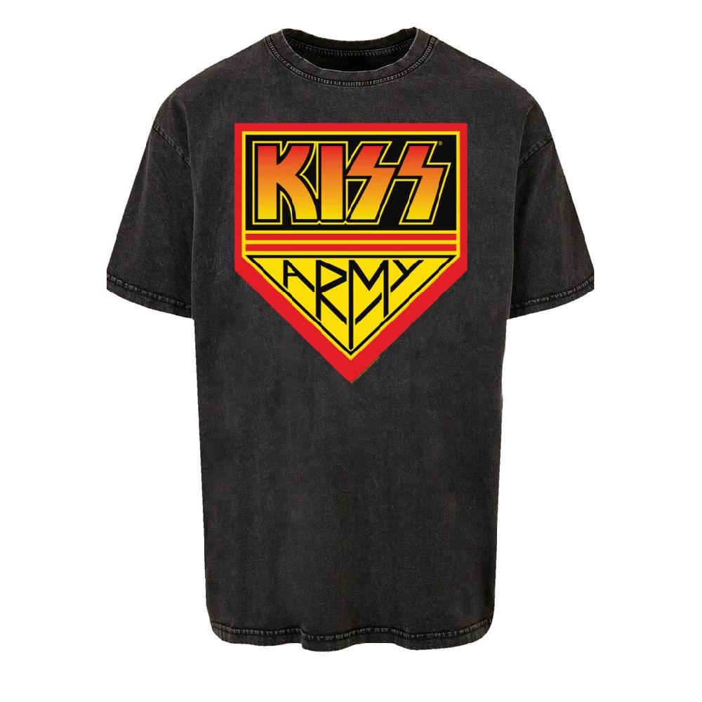 F4NT4STIC T-Shirt »Kiss Rock Band Army Logo« Premium Qualität Musik By Rock Off ▷ Bestellen