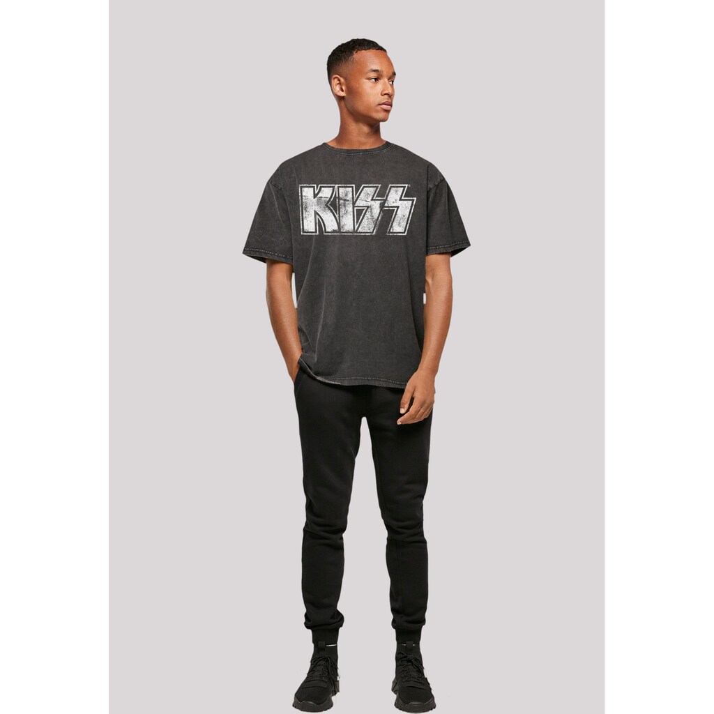 F4NT4STIC T-Shirt »Kiss Rock Band Vintage Logo« Premium Qualität Musik By Rock Off ▷ Für