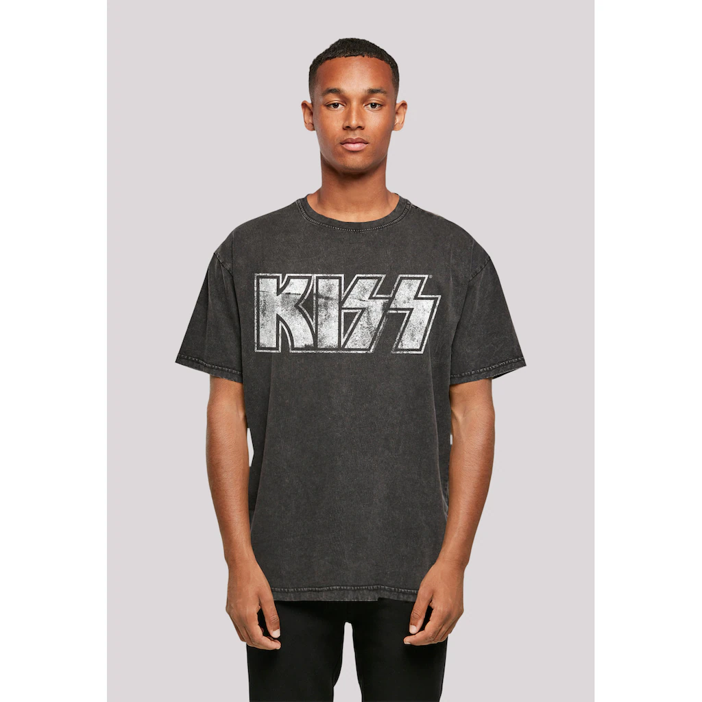 F4NT4STIC T-Shirt »Kiss Rock Band Vintage Logo« Premium Qualität Musik By Rock Off ▷ für