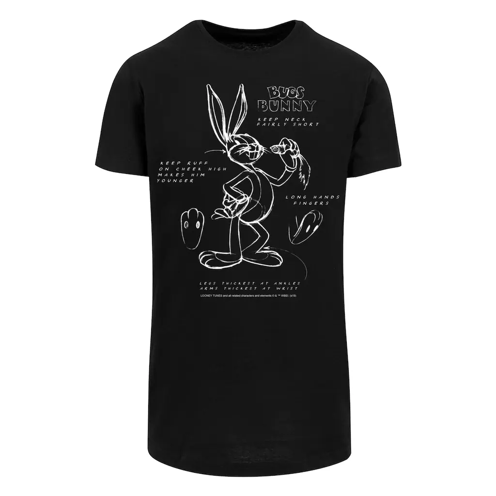 F4NT4STIC T-Shirt »Looney Tunes Bugs Bunny Drawing Instruction« Print ▷ Für
