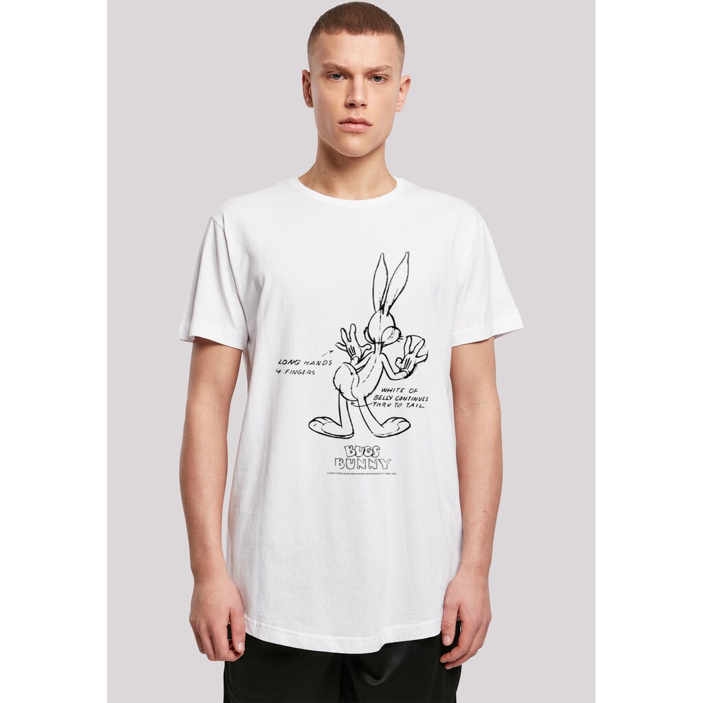 F4NT4STIC T-Shirt »Looney Tunes Bugs Bunny White Belly« Print