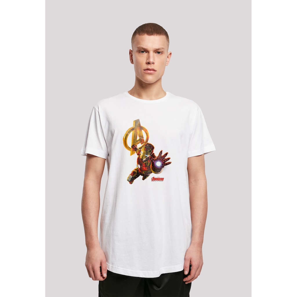 F4NT4STIC T-Shirt »Marvel Avengers Age of Ultron Iron Man« Herren Premium Merch Lang Longshirt Logo Print