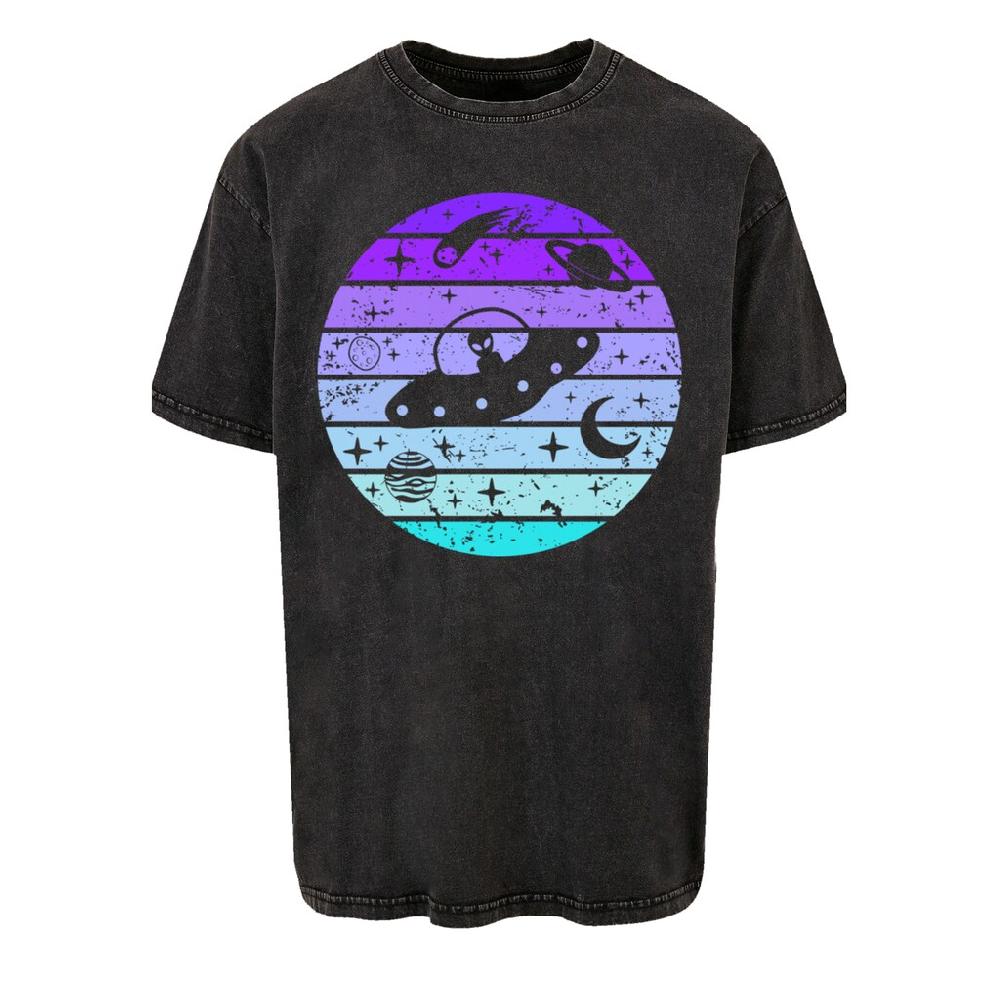 F4NT4STIC T-Shirt »Retro Alien Weltraum Sonnenuntergang« Premium Qualität ▷ Bestellen