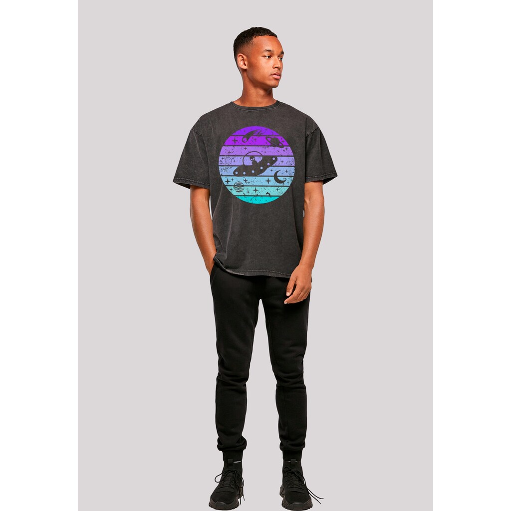 F4NT4STIC T-Shirt »Retro Alien Weltraum Sonnenuntergang« Premium Qualität ▷ Bestellen