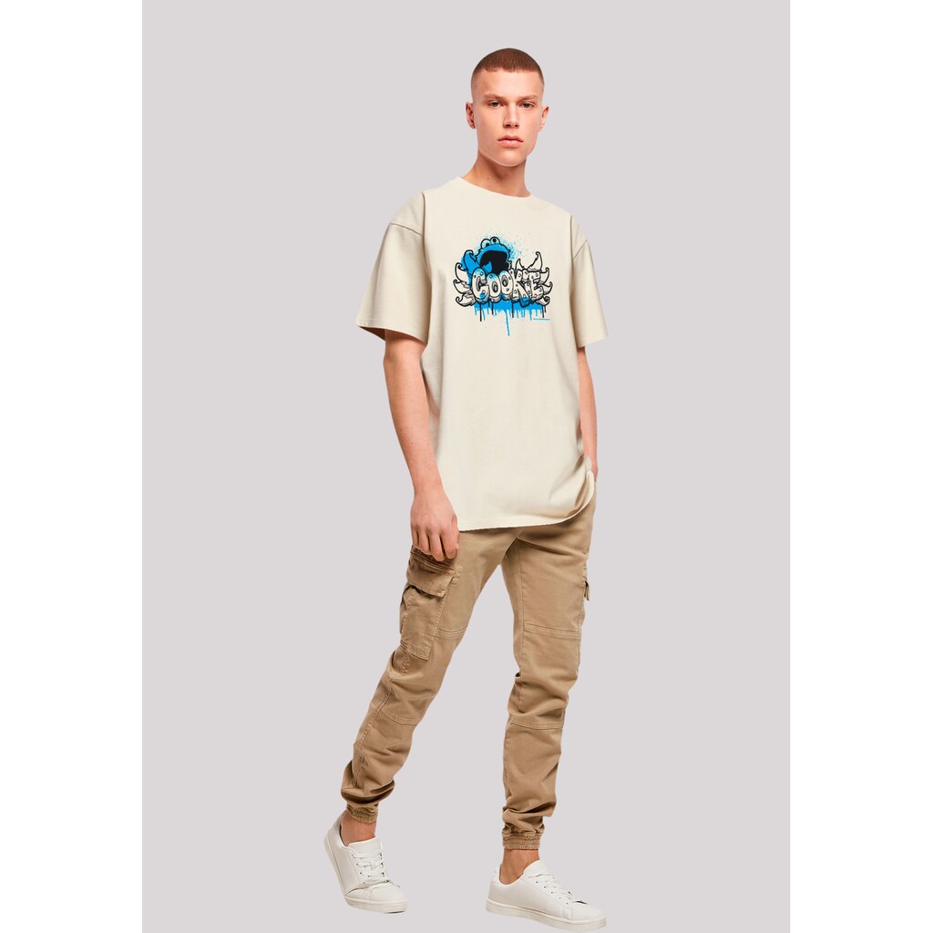 F4NT4STIC T-Shirt »Sesamstraße Cookie Fingers Graffiti« Premium Qualität Weihnachts-Kollection ▷ Bestellen