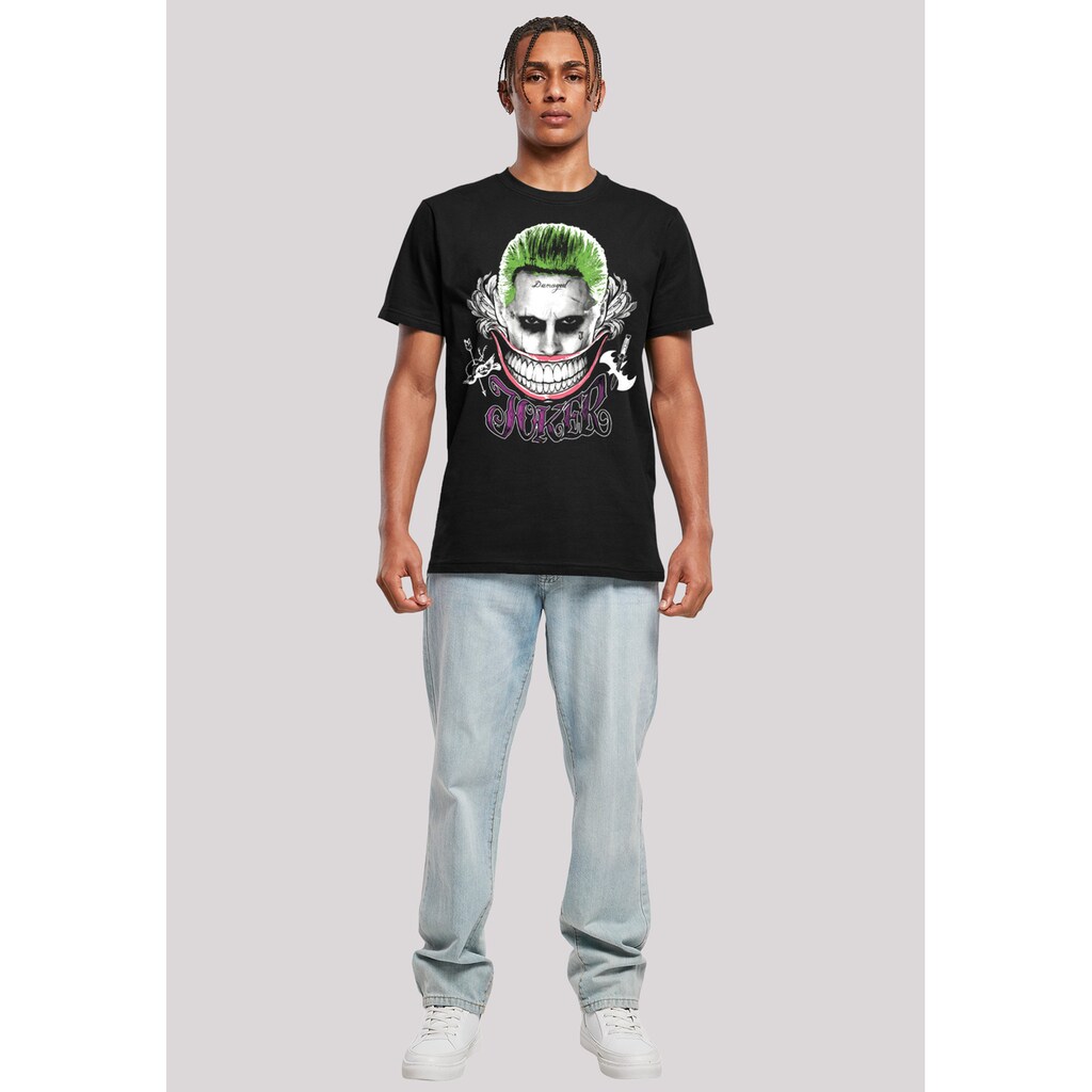 F4NT4STIC T-Shirt »Suicide Squad Joker Coloured Smile« Print