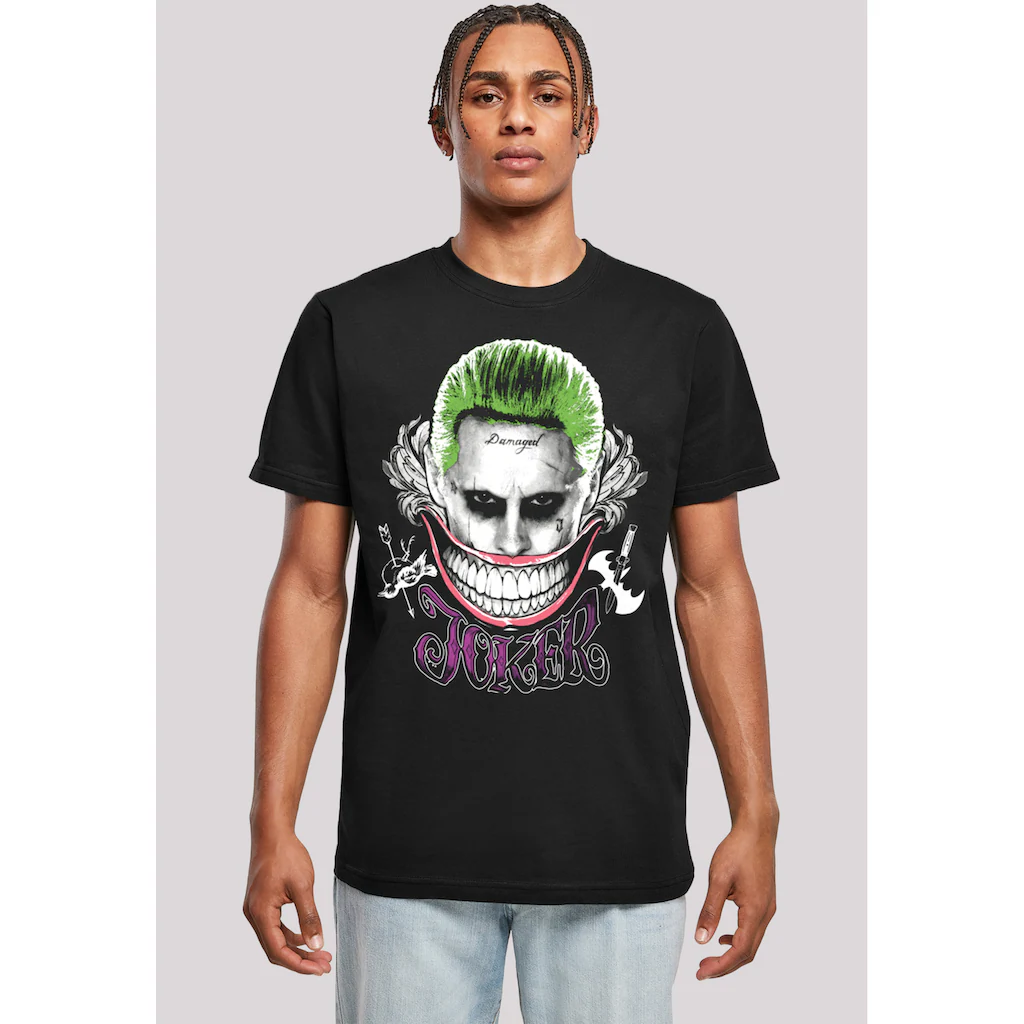 F4NT4STIC T-Shirt »Suicide Squad Joker Coloured Smile« Print