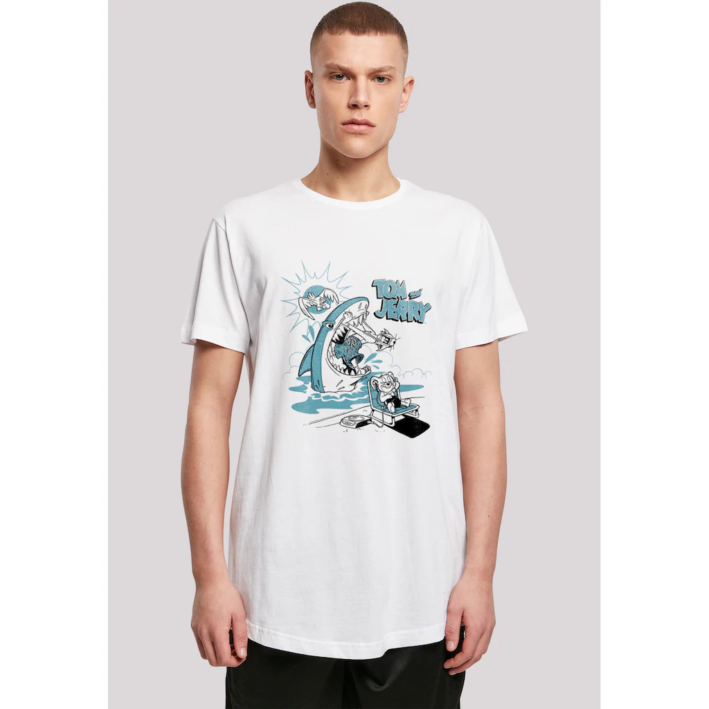 F4NT4STIC T-Shirt »Tom and Jerry TV Serie Summer Shark« Herren Premium Merch Lang Longshirt Bedruckt ▷ bestellen