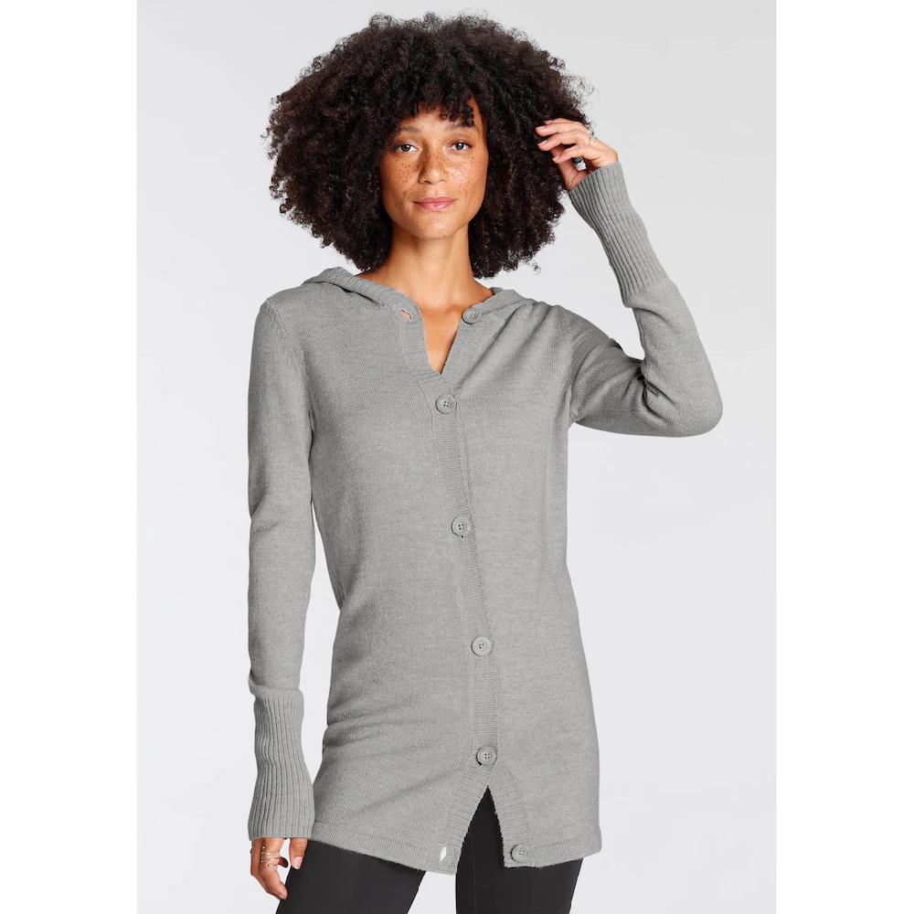 Flashlights Kapuzenstrickjacke Zum Knöpfen