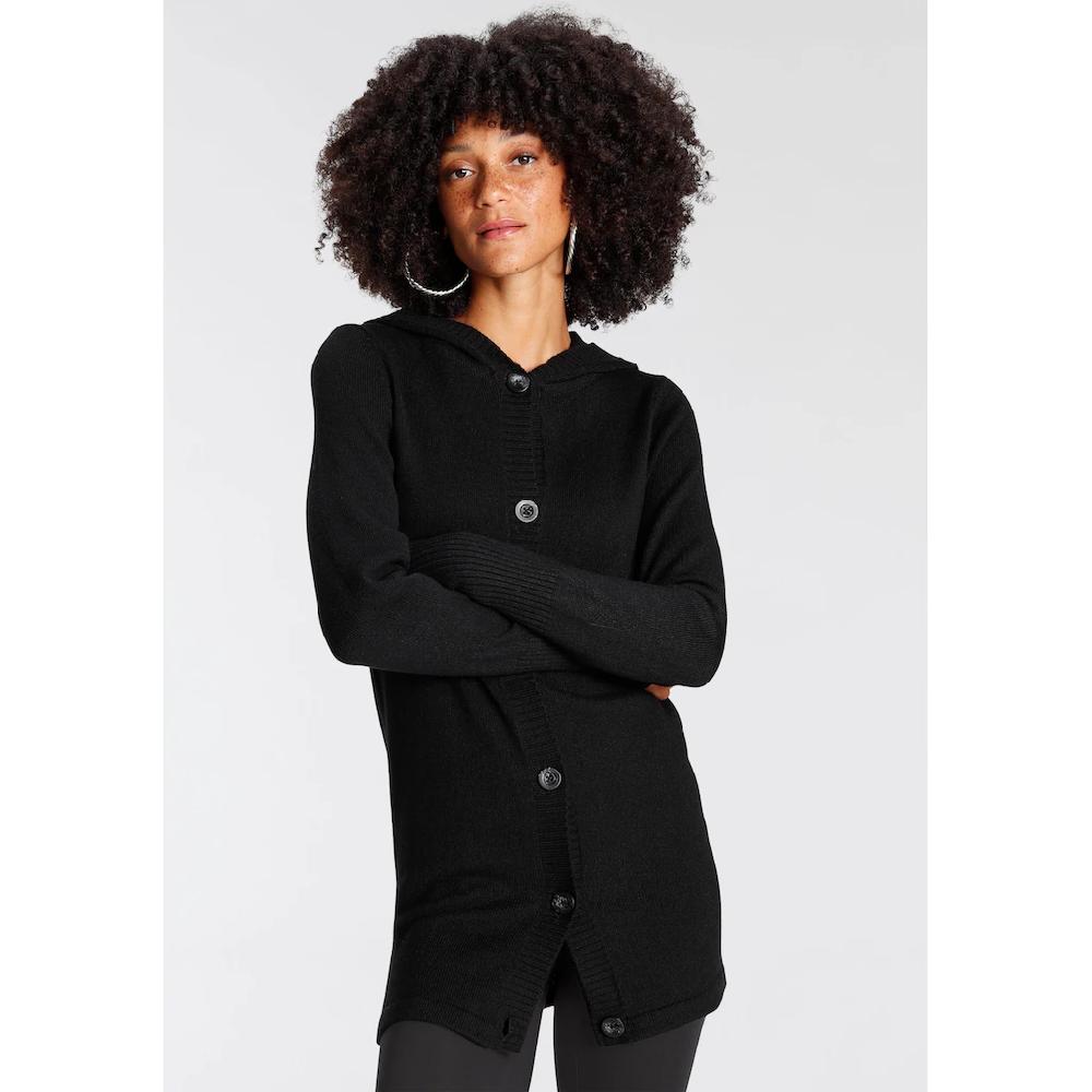 Flashlights Kapuzenstrickjacke Zum Knöpfen