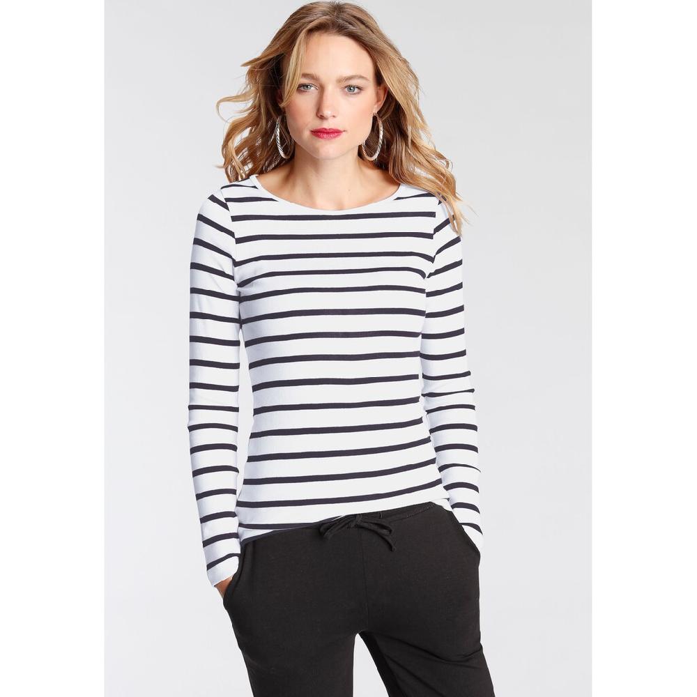 Flashlights Langarmshirt (Packung 2 Tlg. 2er-Pack) Langarm Sehr Figurbetonter Schnitt Aus 100% Baumwolle