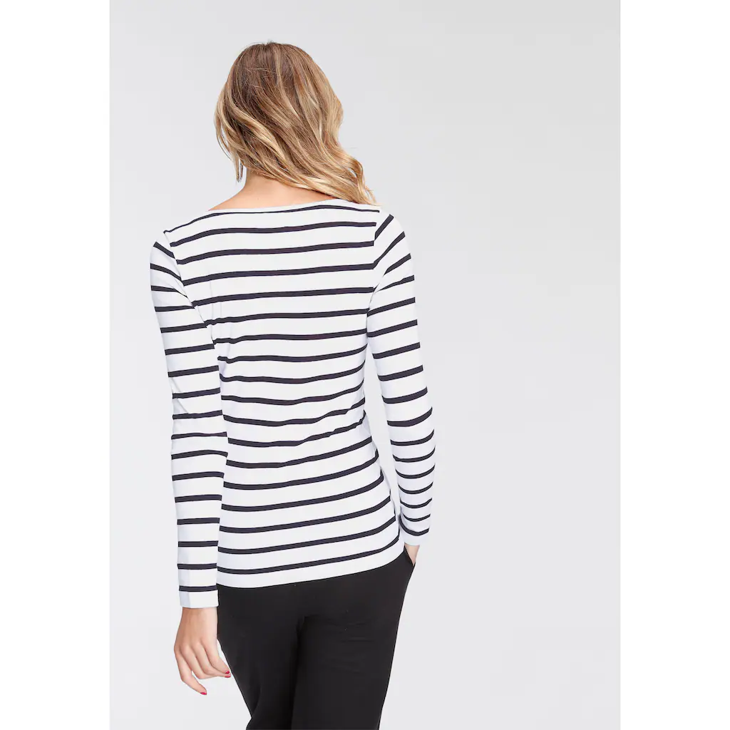 Flashlights Langarmshirt (Packung 2 Tlg. 2er-Pack) Langarm Sehr Figurbetonter Schnitt Aus 100% Baumwolle