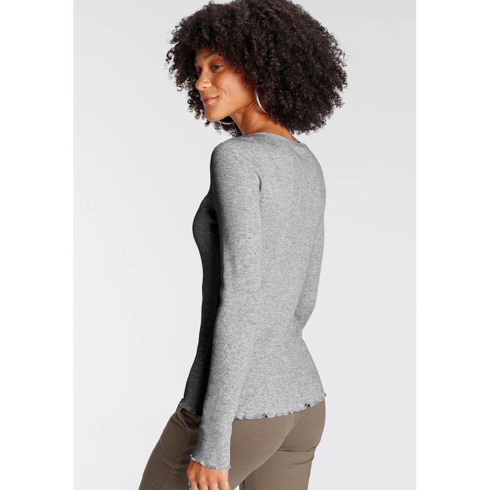 Flashlights Langarmshirt (Packung 2 Tlg. 2er-Pack) Sehr Figurbetonter Schnitt Feinrippstoff Aus 100% Baumwolle