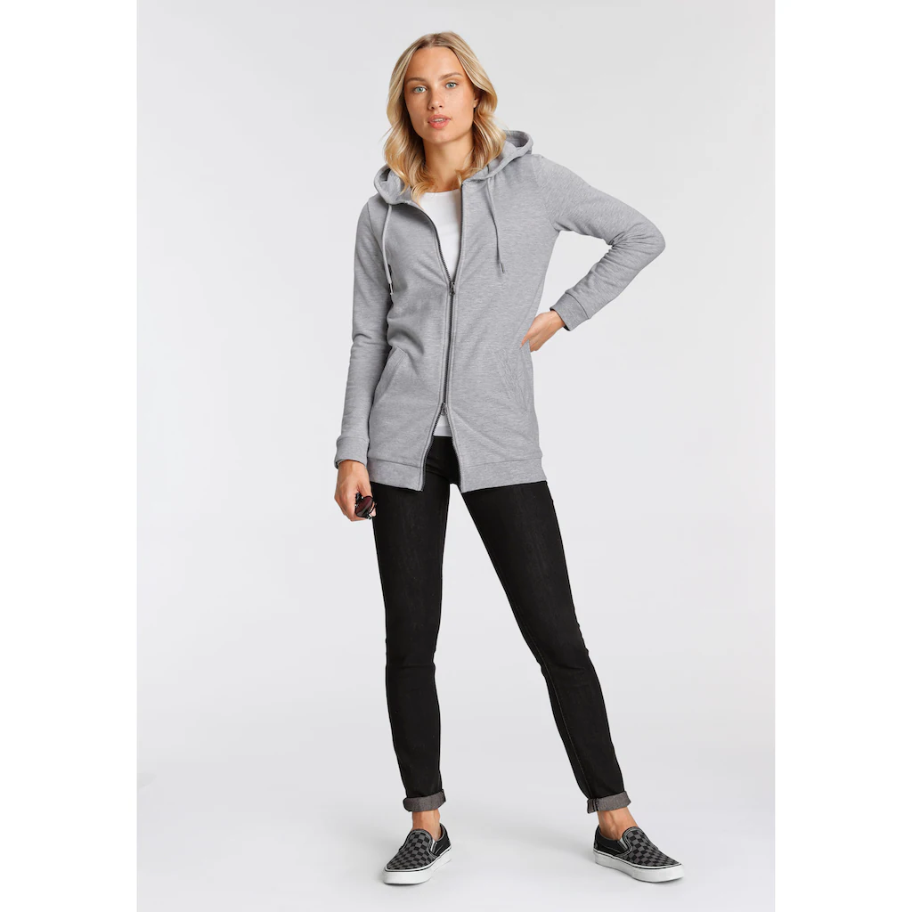 Flashlights Sweatjacke In Langer Form Mit Zipper