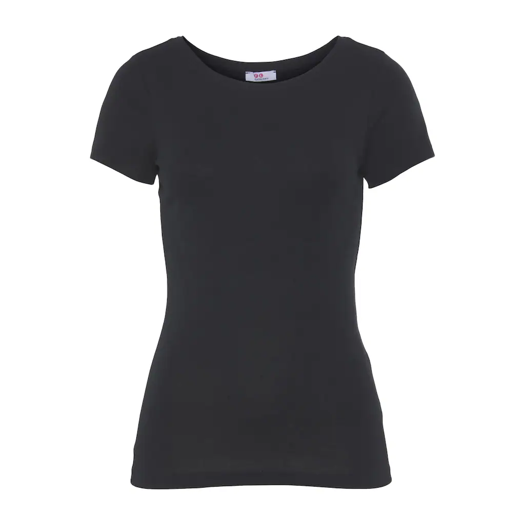 Flashlights T-Shirt (Packung 3 Tlg. 3-er Pack) Kurzarm Sehr Figurbetonte Passform Aus Feinrippstoff
