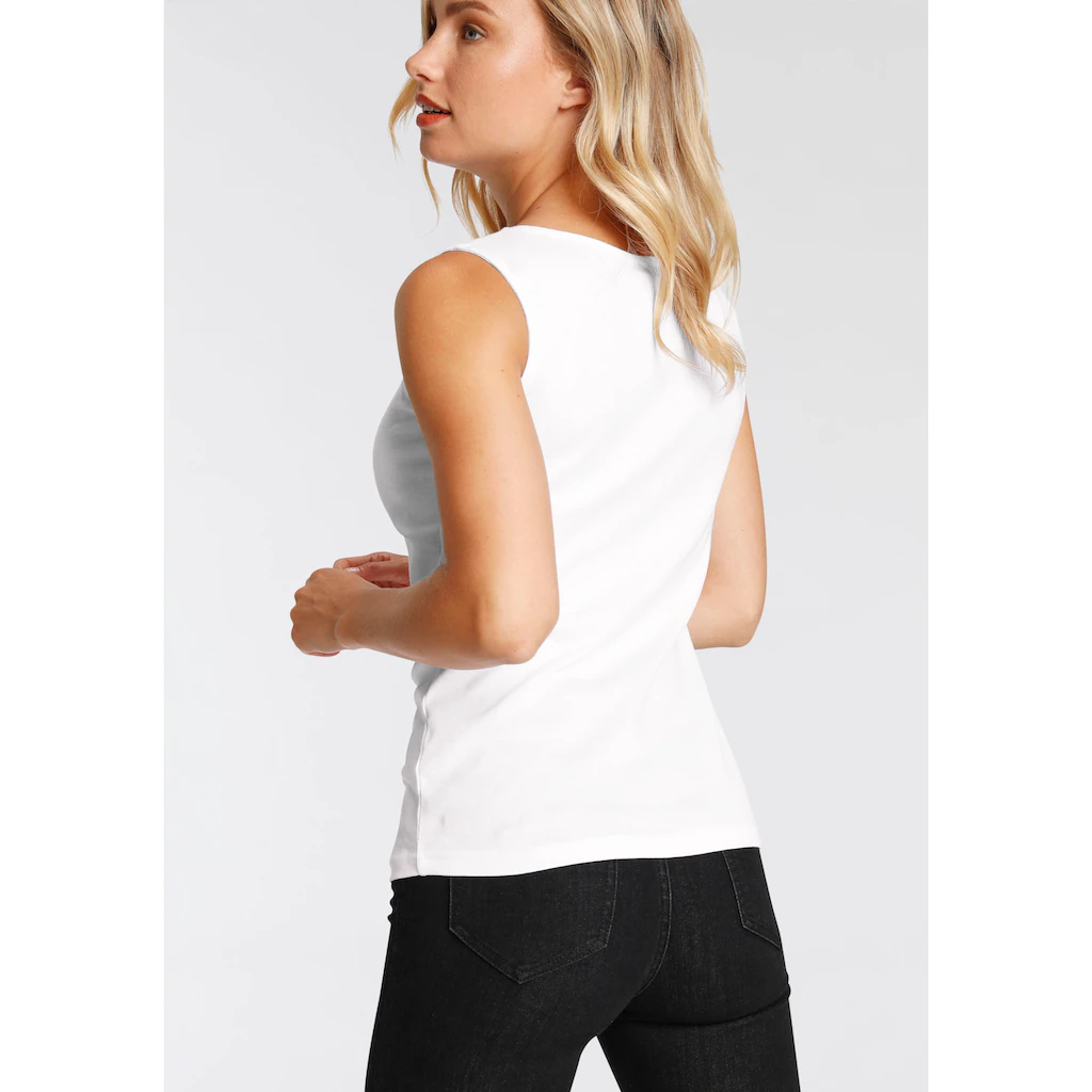 Flashlights Tanktop Mit U-Boot Ausschnitt