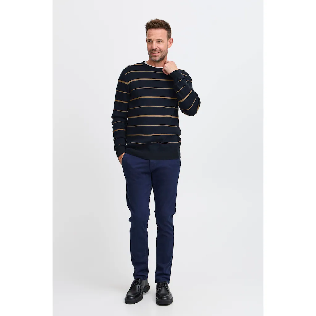 FQ1924 Strickpullover »Strickpullover FQKYLE Reversed Strip Crewneck Neck« ▷ Für
