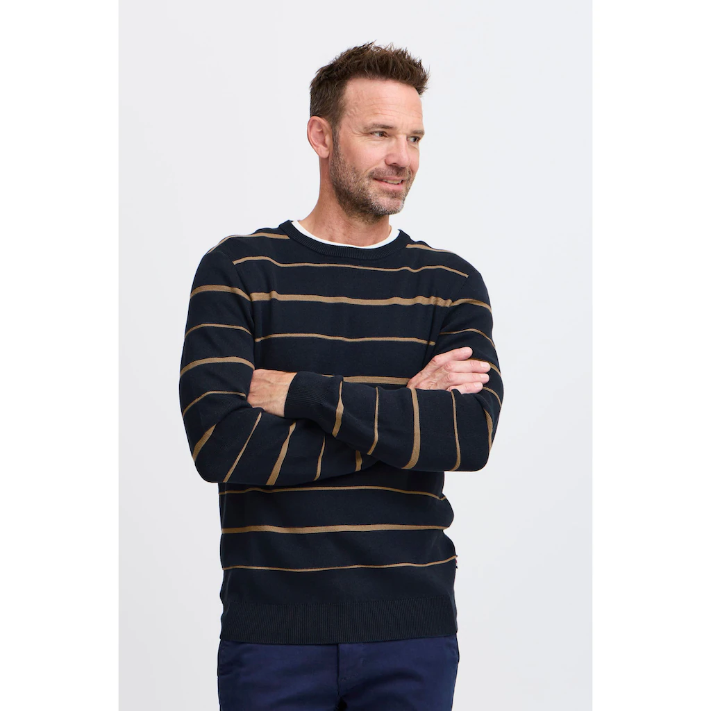 FQ1924 Strickpullover »Strickpullover FQKYLE Reversed Strip Crewneck Neck« ▷ Für