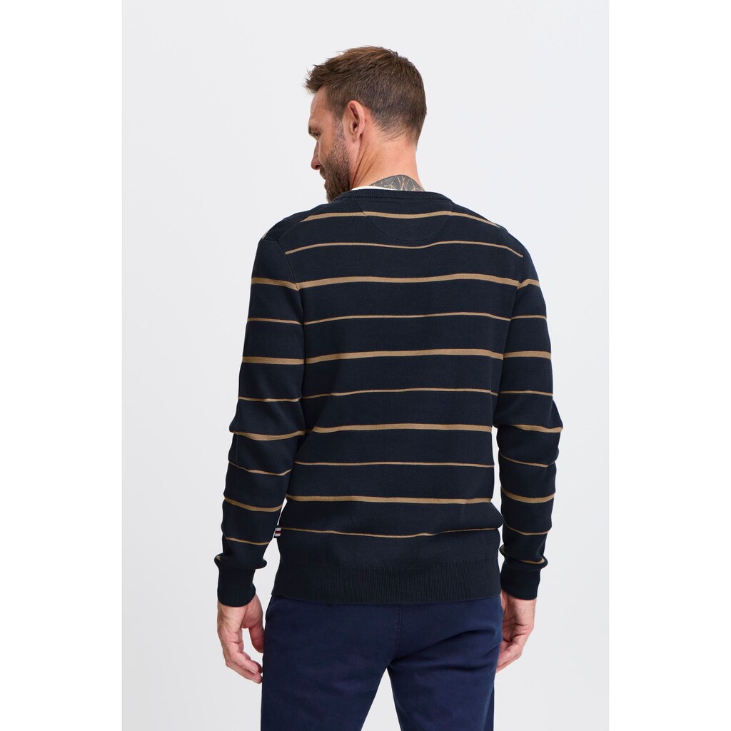FQ1924 Strickpullover »Strickpullover FQKYLE Reversed Strip Crewneck Neck« ▷ Für