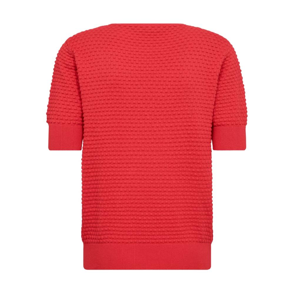 FREEQUENT Kurzarmpullover »FQDODO-PU-DOTTIE-SS« Mit Schöner Struktur
