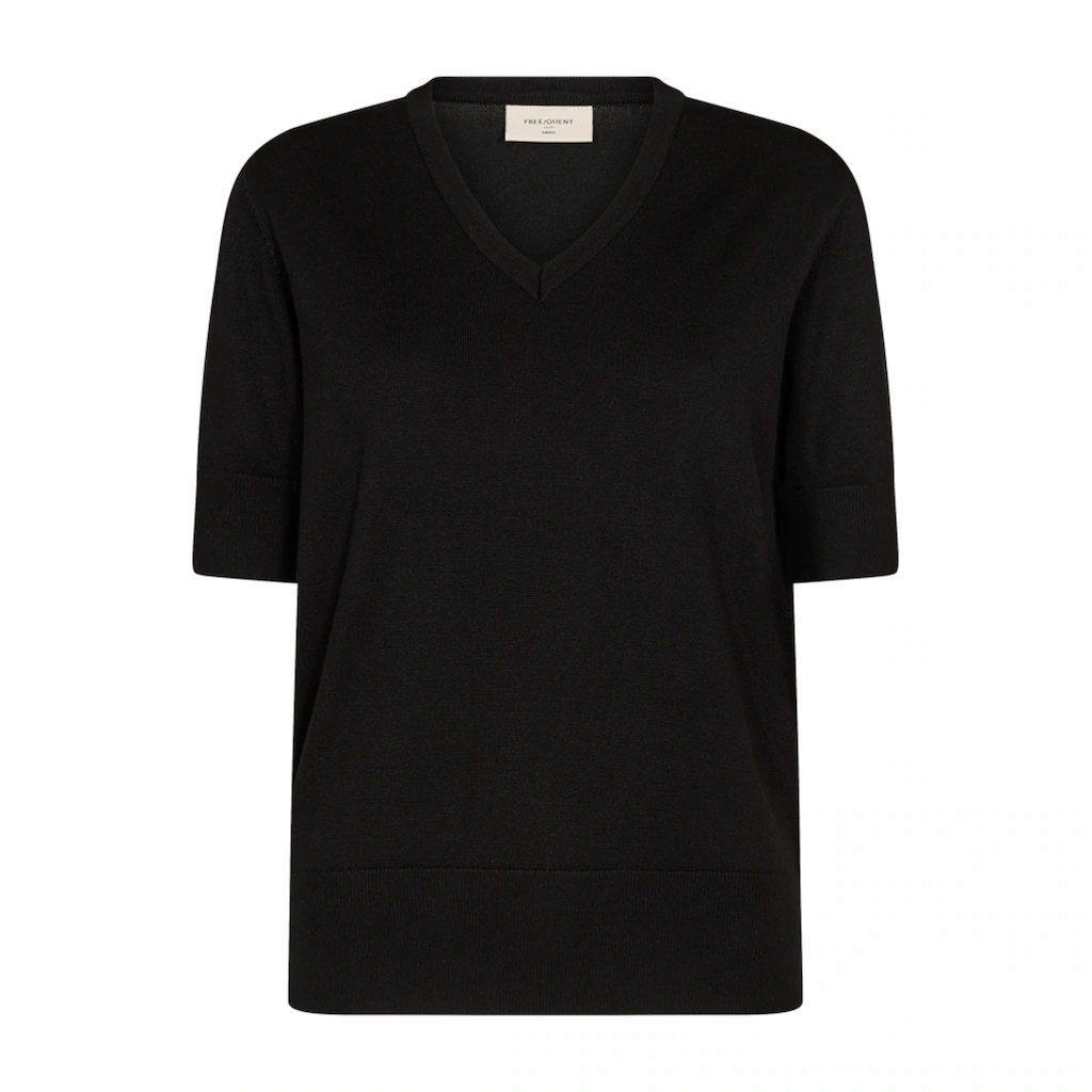 FREEQUENT Kurzarmpullover »FQKATIE-PULLOVER« mit V-Ausschnitt