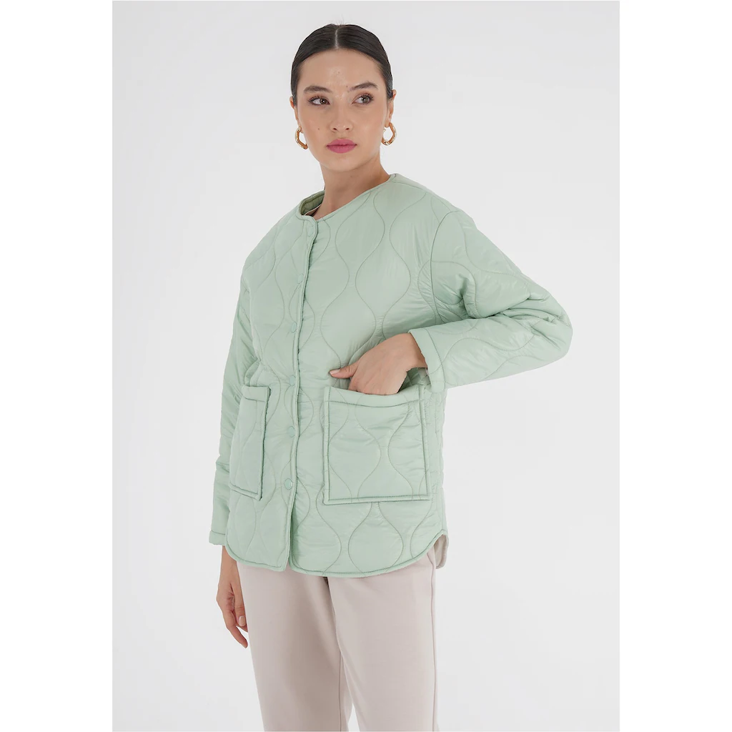 Freshlions Steppjacke »Amara« Mit Praktischen Druckknöpfen ▷ Kaufen
