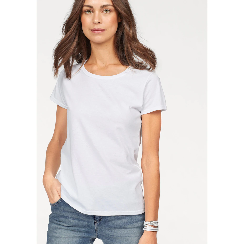 Fruit Of The Loom Rundhalsshirt (Packung 5 Tlg.) Original T. LADY-FIT Im 5er Pack