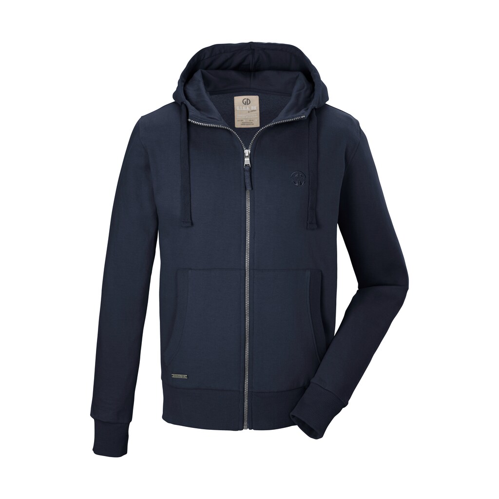 G.I.G.A. DX by killtec Sweatjacke »GS 8 MN SWT JCKT GOTS« GOTS-zertifizierte Bio-Baumwolle Carbon-Finish lässiger Look