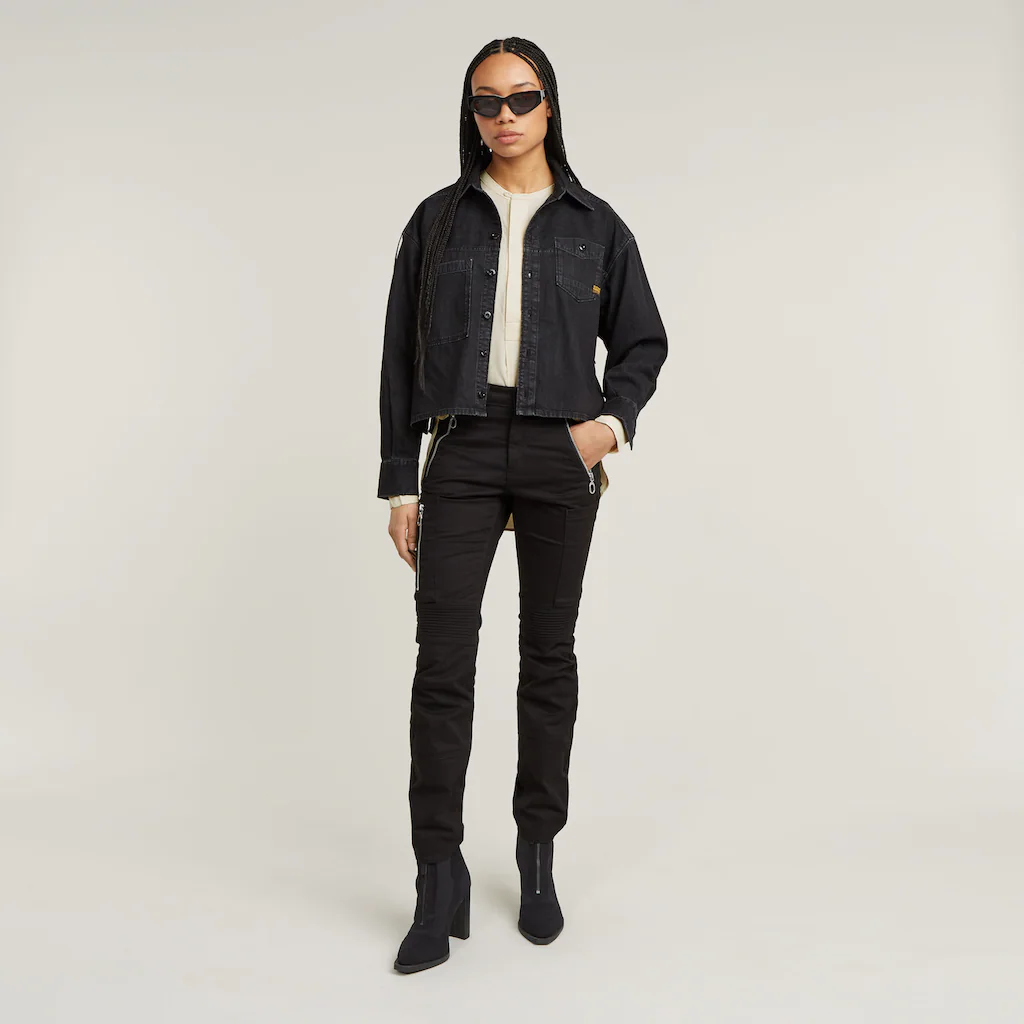 G-STAR Bikerhose »Biker Skinny Cargo« Mit Kontrastfarbenen Reißverschlüssen