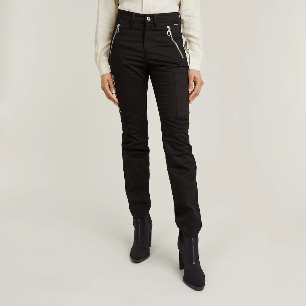 G-STAR Bikerhose »Biker Skinny Cargo« mit kontrastfarbenen Reißverschlüssen