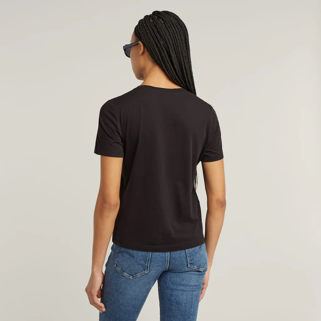 G-STAR T-Shirt »G-Script Shiny R« Mit Ton-in-Ton Schriftzug