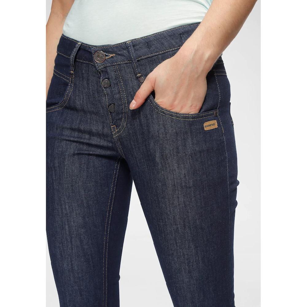 GANG Skinny-fit-Jeans »94MEDINA« Mit Stylischer Halb Offener Knopfleiste