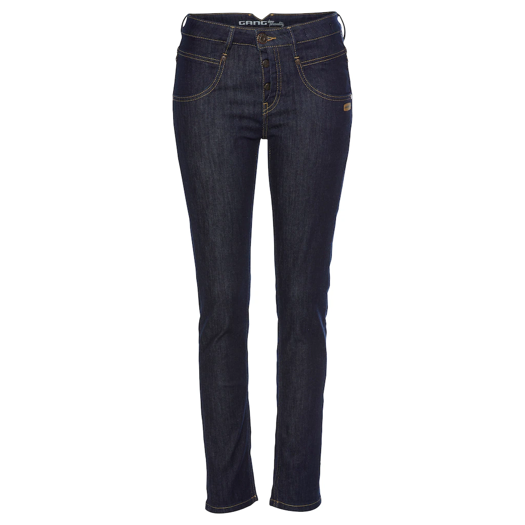 GANG Skinny-fit-Jeans »94MEDINA« Mit Stylischer Halb Offener Knopfleiste