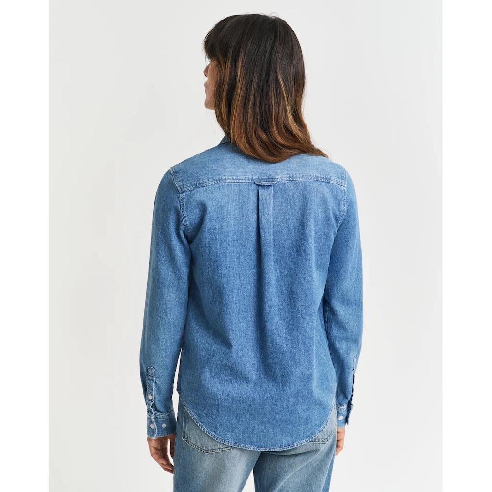 Gant Jeansbluse »REG DENIM SHIRT« Mit Modischer Waschung
