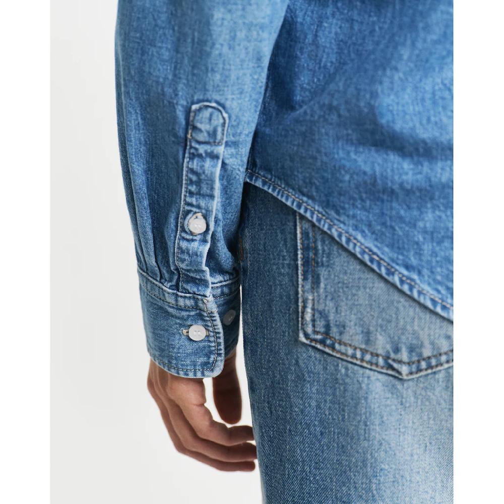 Gant Jeansbluse »REG DENIM SHIRT« Mit Modischer Waschung