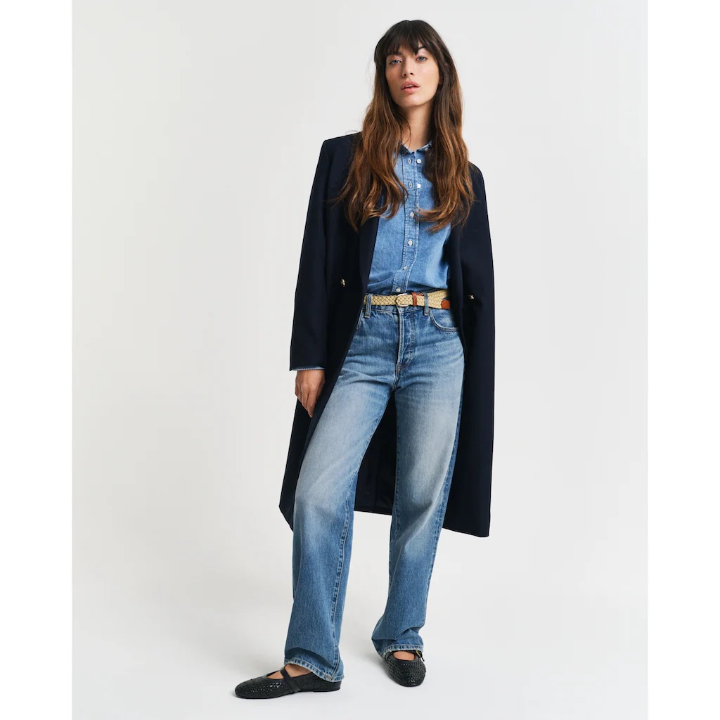Gant Jeansbluse »REG DENIM SHIRT« Mit Modischer Waschung
