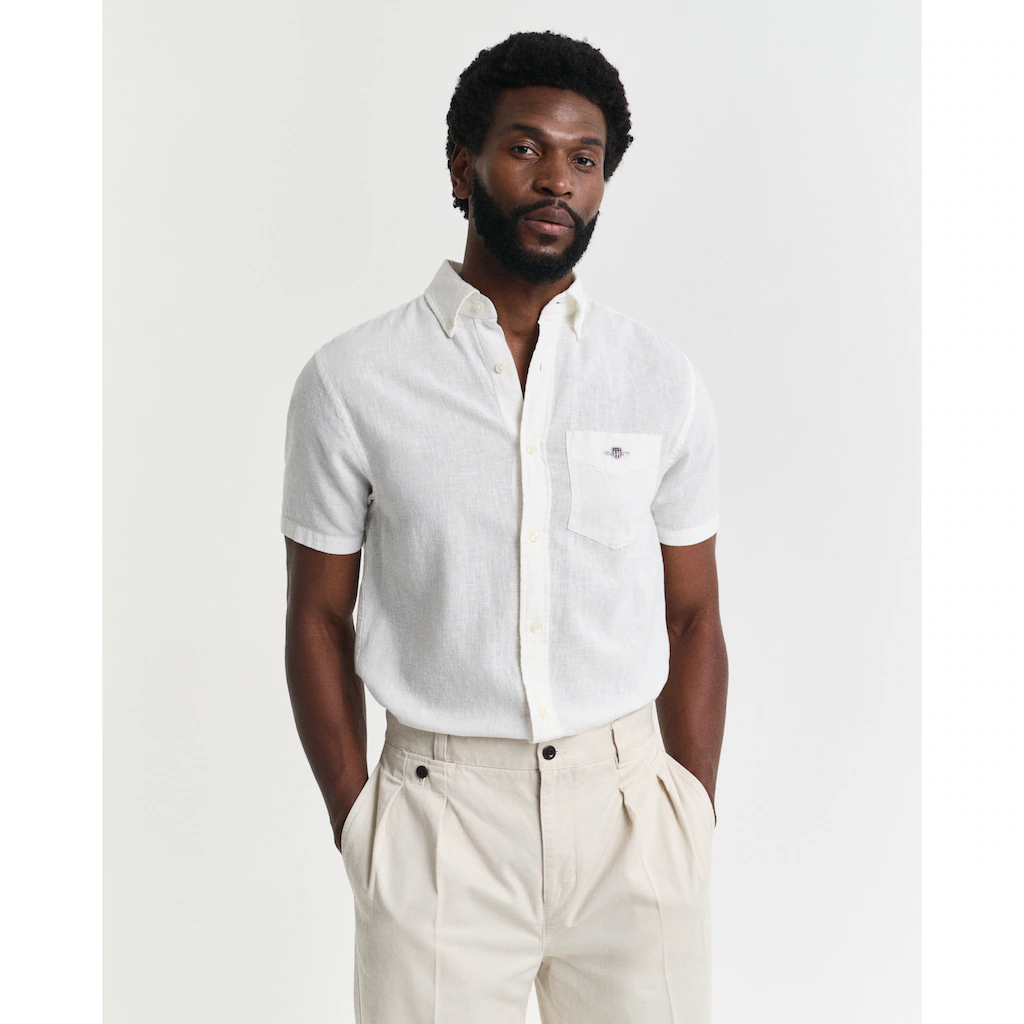 Gant Kurzarmhemd »REG COTTON LINEN SS SHIRT« ▷ bestellen