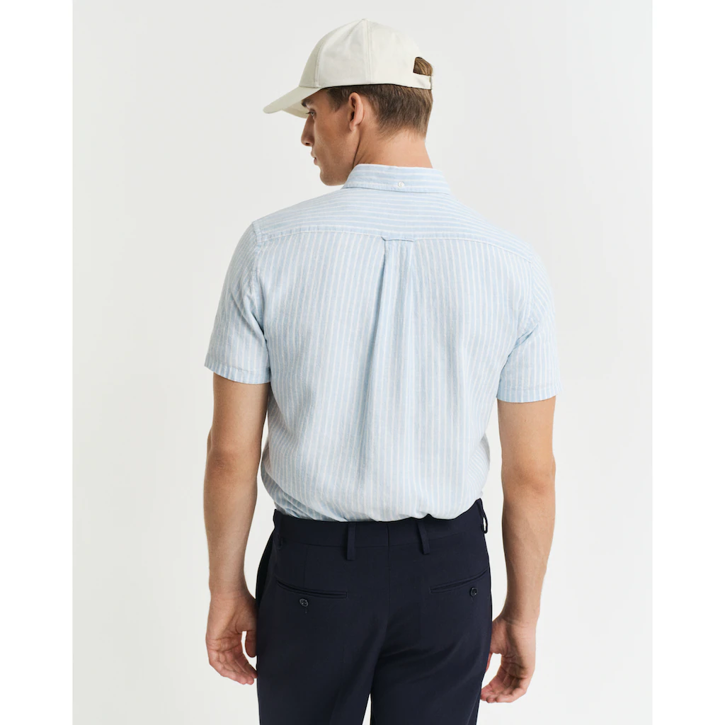 Gant Kurzarmhemd »REG COTTON LINEN STRIPE SS SHIRT« Ist Ideal Für Warme Sommertage ▷ Für