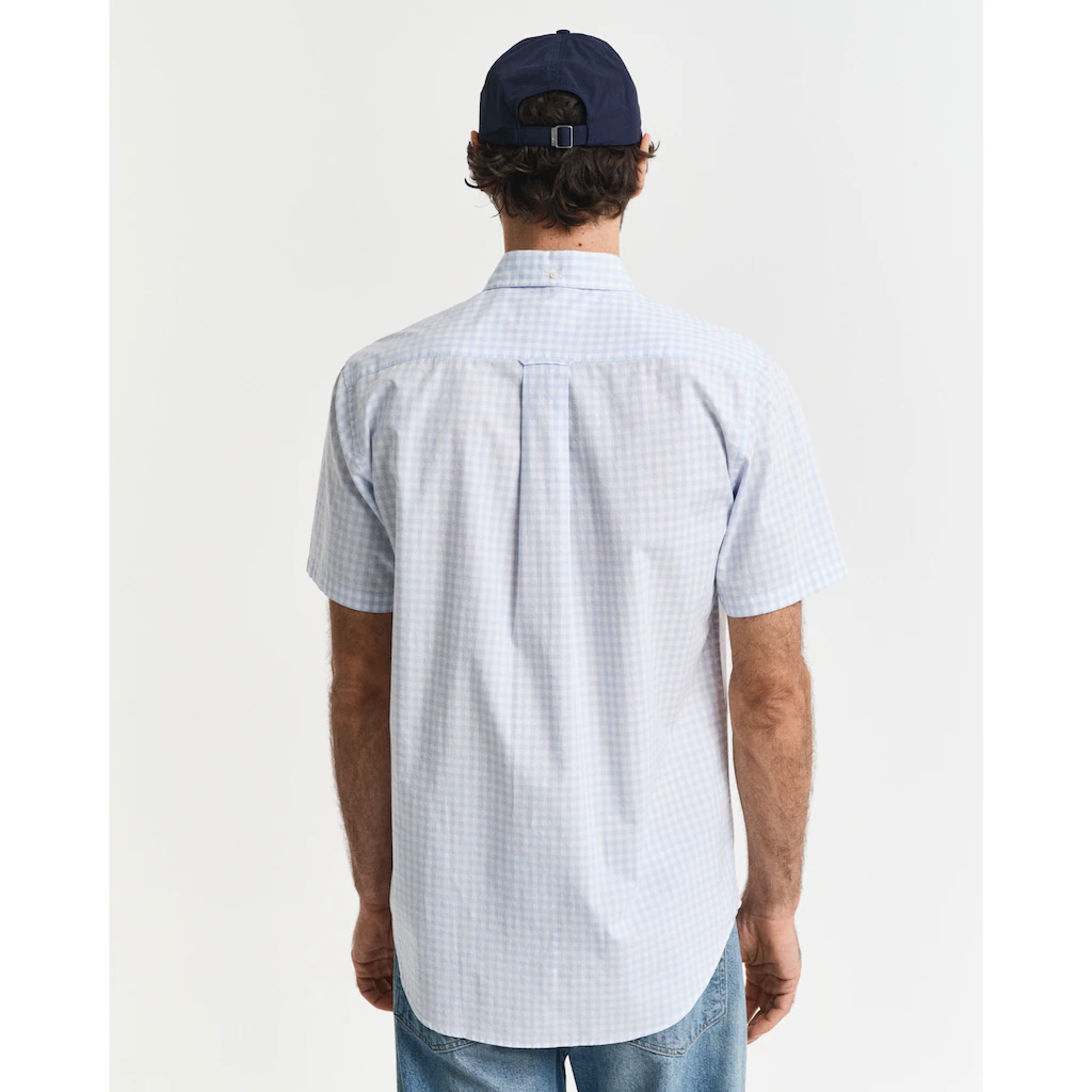 Gant Kurzarmhemd »Regular Fit Gingham Popeline Hemd Strapazierfähig Pflegeleicht Kariert« Mit Einer Kleinen Logostickerei Auf Der Brusttasche ▷ Kaufen