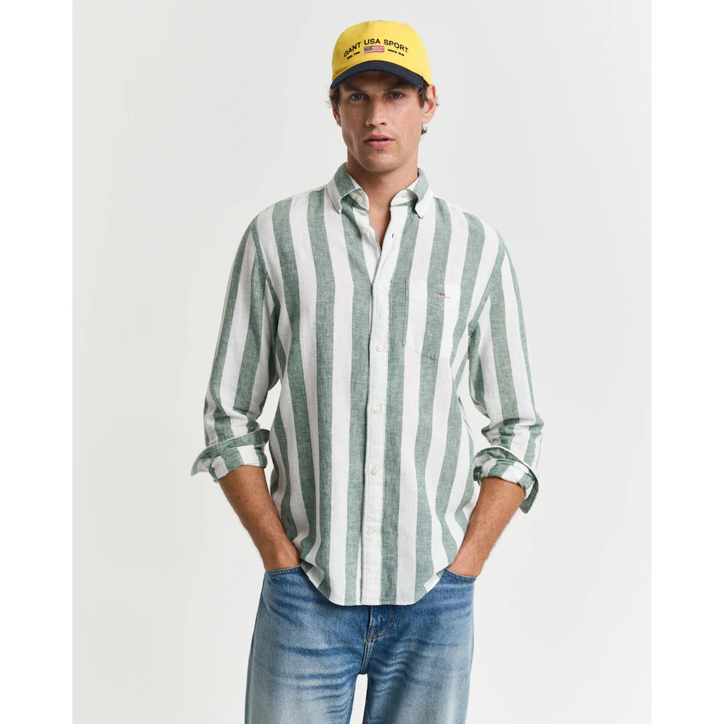 Gant Langarmhemd »REG COTTON LINEN BOLD STRIPE SHIRT« ▷ bestellen