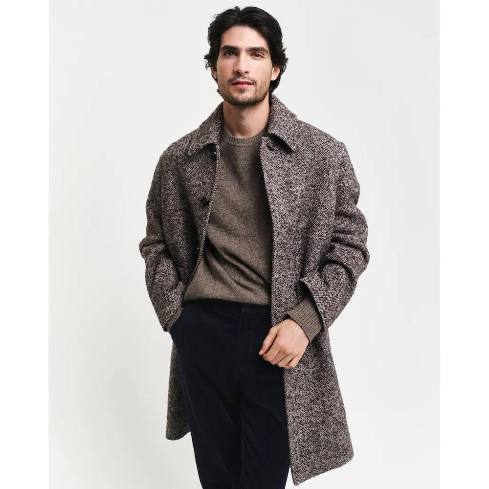 Gant Rundhalspullover »WOOL BLEND C-NECK« In Melierter Optik ▷ Für