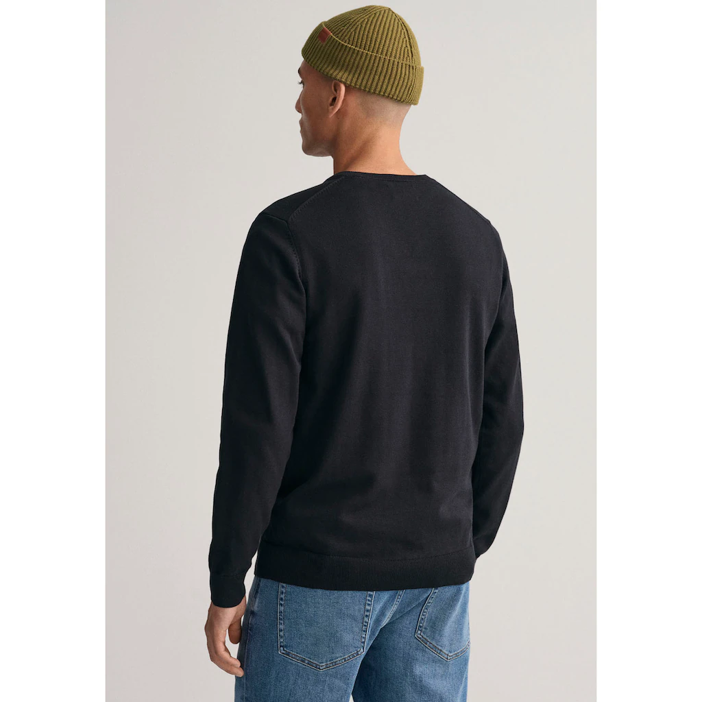Gant V-Ausschnitt-Pullover »Classic Cotton V-Neck« Premium Strickjersey Aus Weicher 100% Baumwolle Übergangspullover ▷ Kaufen